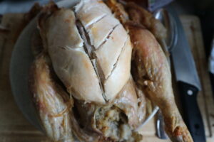 Roast chicken with stuffing