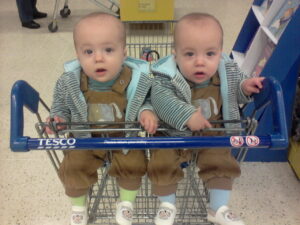 Coping out and about with twins