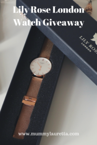 Lily Rose London Watch Giveaway Pin