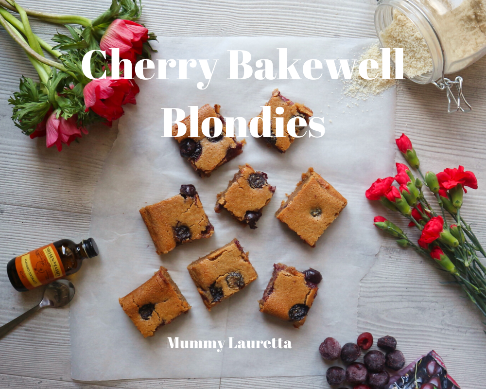Cherry Bakewell Blondies